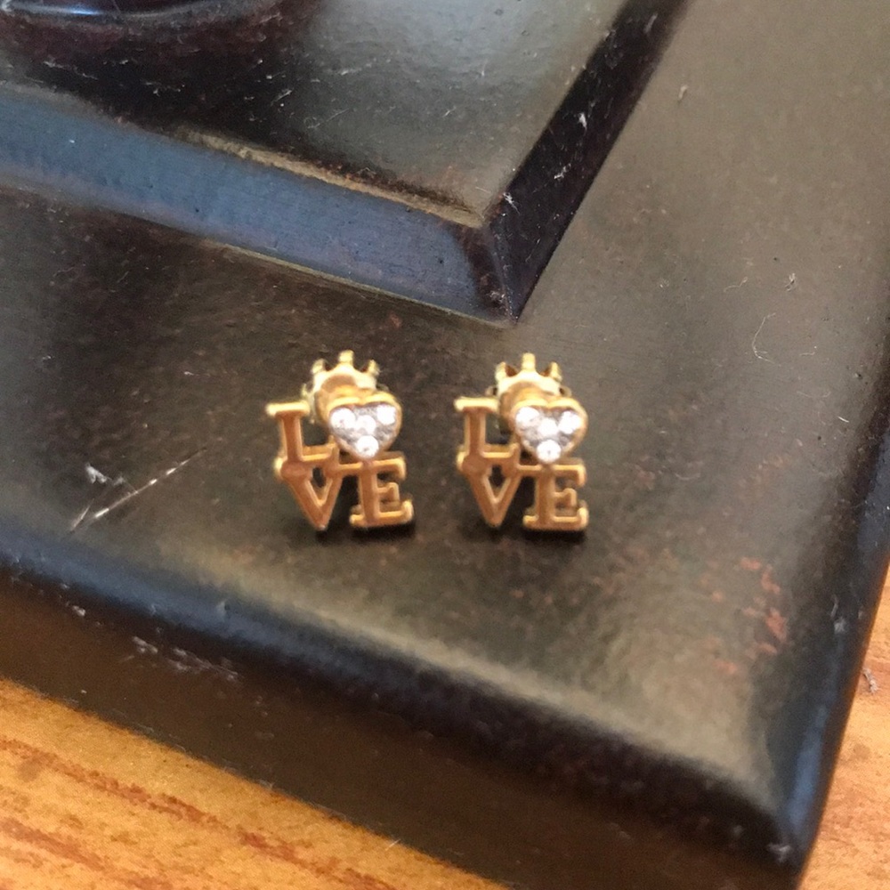 Juicy Couture LOVE sign earrings